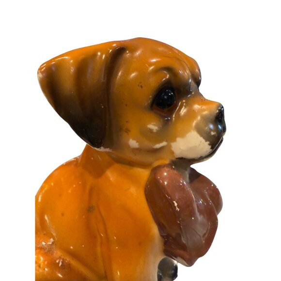 Vintage Ceramic Puppy Figurine Holding Shoe - Picture 10 of 13